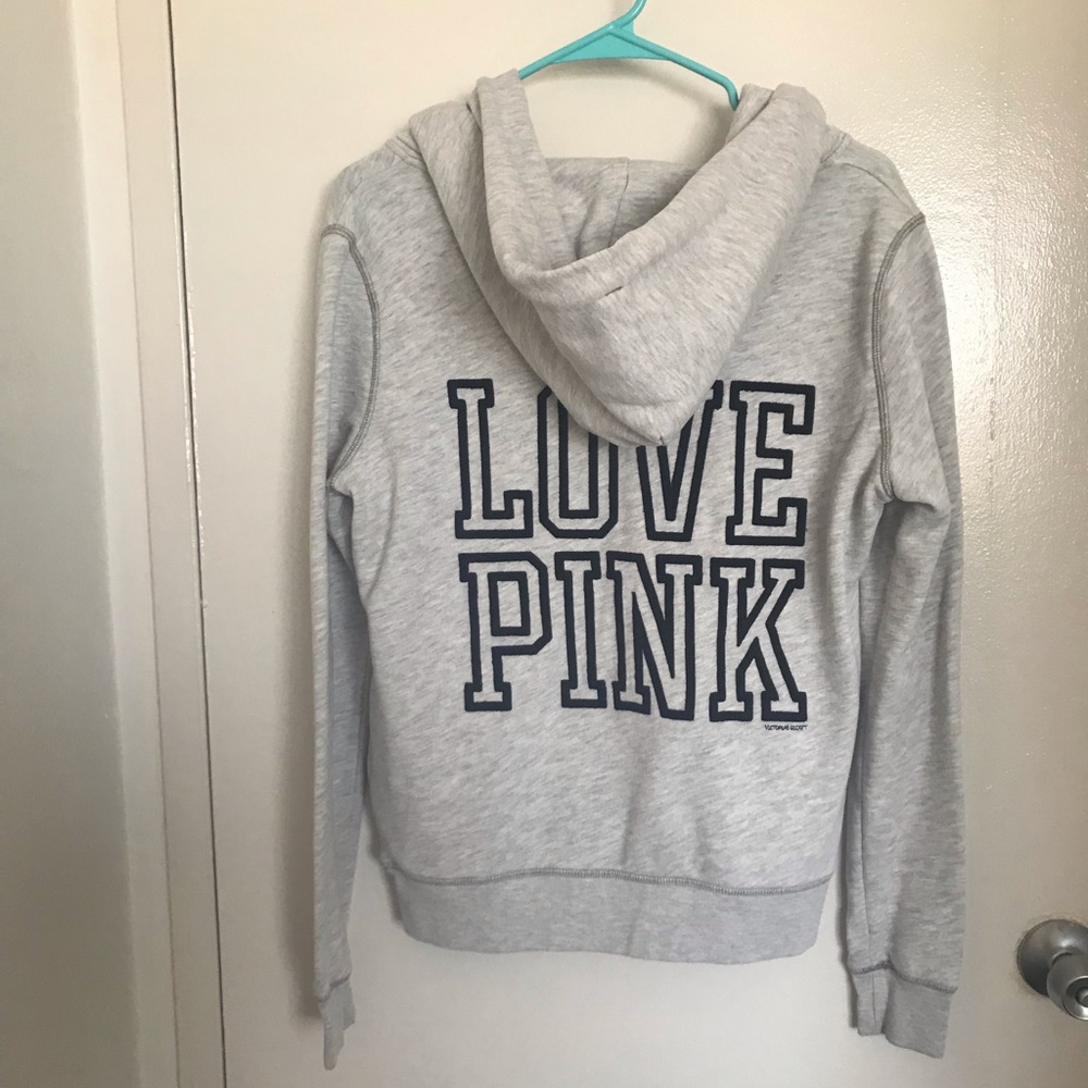 Victoria’s Secret Pink gray quarter zip hoodie - Picture 6 of 7